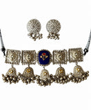 Traditional Silver Choker Necklace Set