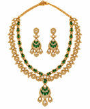 Dual-Tone Kundan Necklace Set