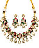 Royal Floral Kundan Necklace Set