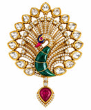 Royal Peacock Designer Brooch