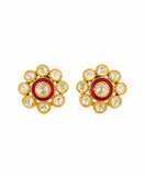 Kundan Floral Stud Earrings