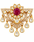 Royal Floral Stone Brooch