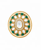 Kundan Pearl Bloom Ring