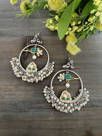 Ava 92.5 Silver plated Earring